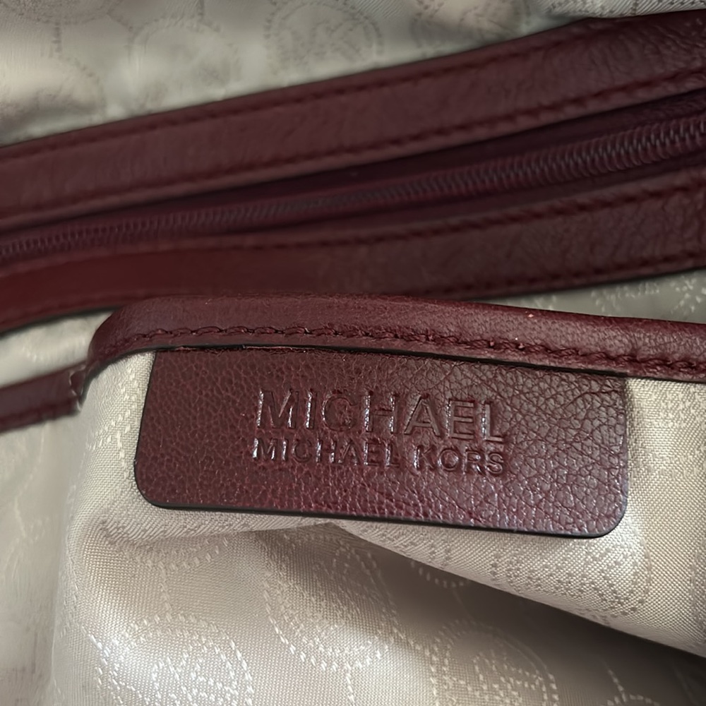 NWOT Michael Kors Burgundy Satchel - Picture 13 of 13